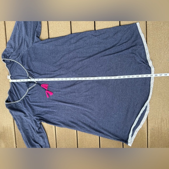 61. Lucky Brand Women’s Chambray  Blue Sleep Shirt. SIze XL - Picture 9 of 12
